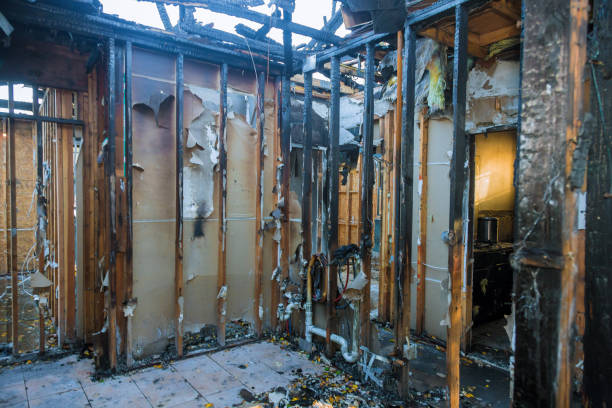 Professional Fire Damage Removal technician working in Columbiana, OH